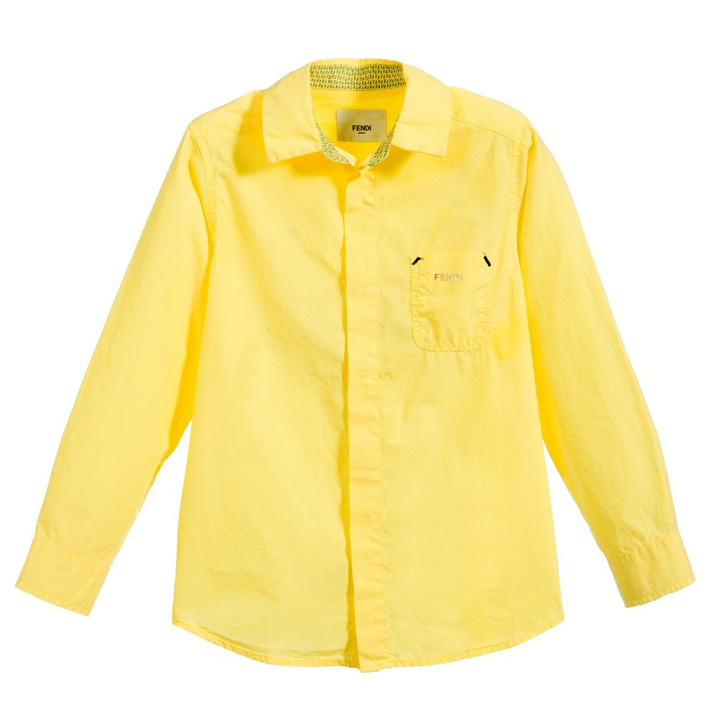 Fendi Boys Yellow Dress-Shirt – Petit ...